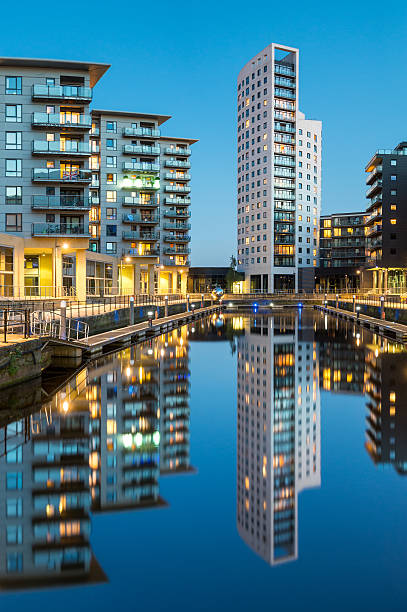 clarence dock, leeds, inghilterra, regno unito - leeds england yorkshire canal museum foto e immagini stock