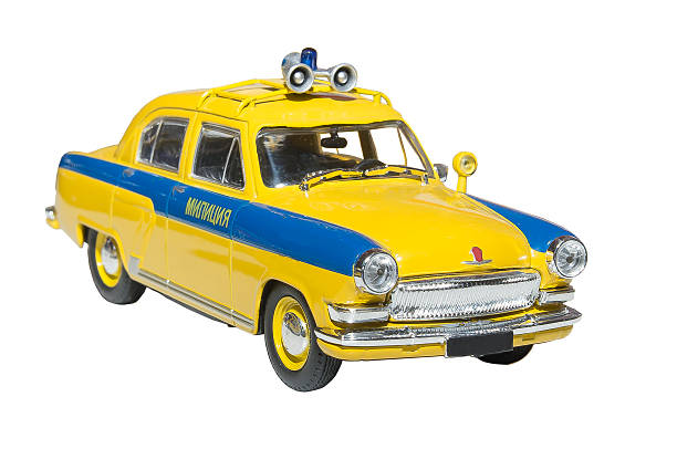 istock Miniature model police car 466686959