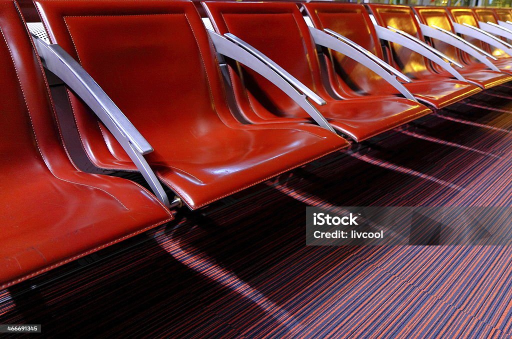 Chairs in row Airport Stock Photo