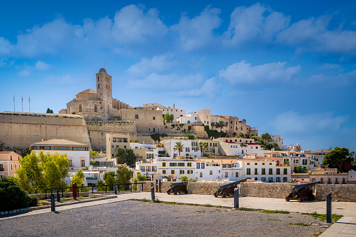 Dalt Vila medieval fortress. Ibiza island and city, Spain.