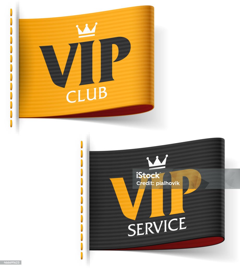 VIP-service und club-Label - Lizenzfrei Band Vektorgrafik