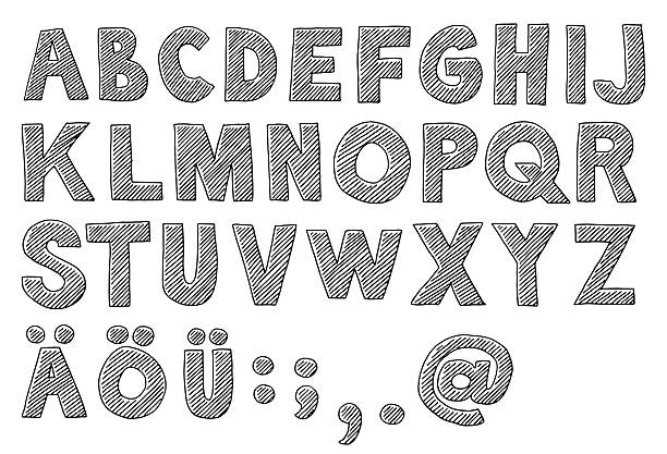 ilustrações, clipart, desenhos animados e ícones de alfabeto letras maiúsculas desenho - alphabet letter o white background nobody