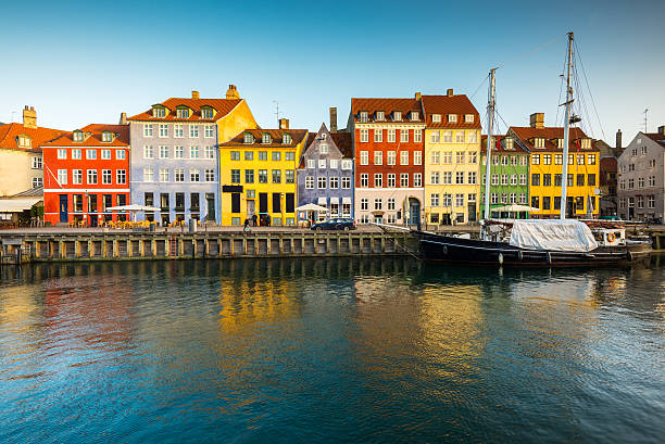 Nyhavn, Copenhagen, Denmark Colorful buildings along the waterfront in Nyhavn, Copenhagen, Denmark. nyhavn stock pictures, royalty-free photos & images