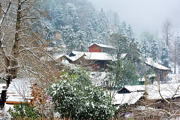 istock Snow covered the whole village 01 466691853