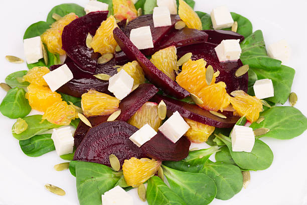 istock Beet salad with feta cheese. 466694708