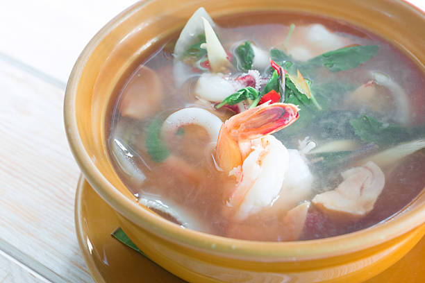 istock Thai-spicy soup with seafood 466695164