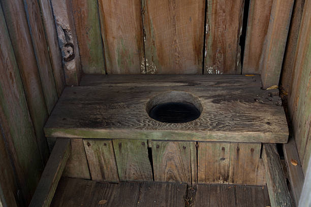 Rustic Outhouse, Interior Rustic Outhouse, Interior outhouse interior stock pictures, royalty-free photos & images