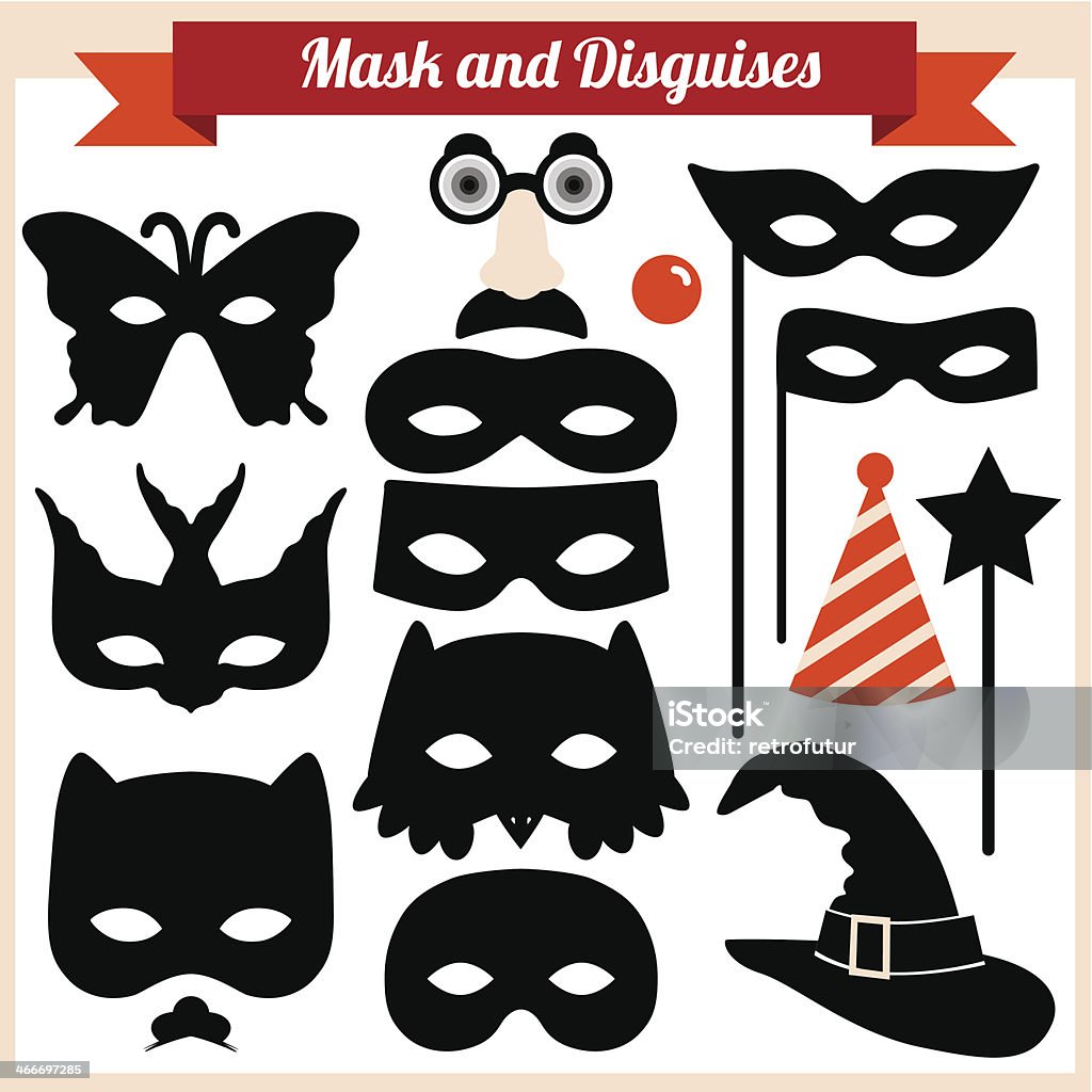 Mask and disguises EPS vector file and jpg included Mask - Disguise stock vector