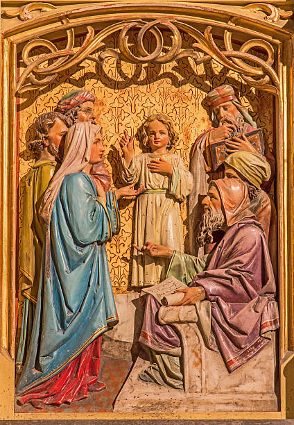 istock Bratislava - Boy Jesus teaching in the Temple relief 466697293