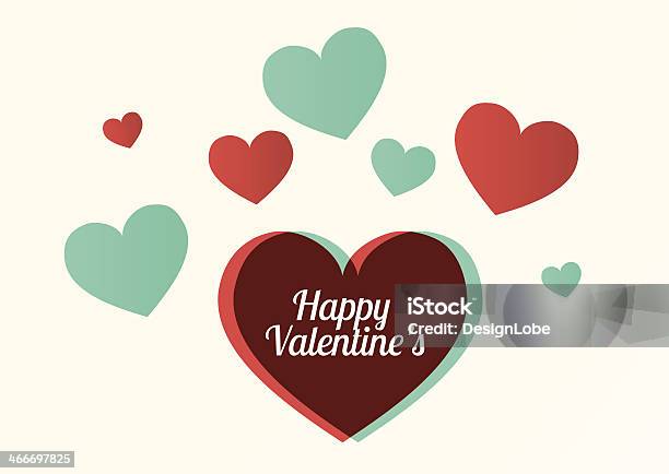 Happy Valentines Day Hearts Background Stock Illustration - Download Image Now - Blurred Motion, Day, Decoration