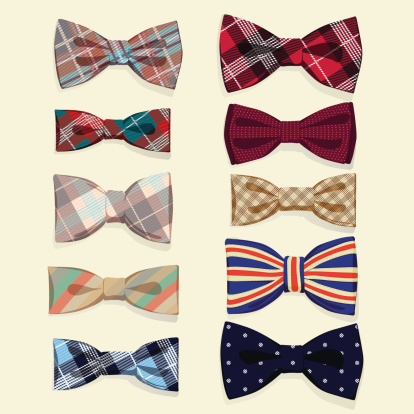 Vector Illustration of  Set of vector bow-ties