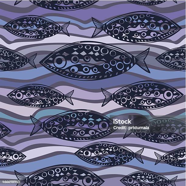 Textural Fish Activity Underwater Fish Seamless Texture In Abstract Style Stock Illustration ...