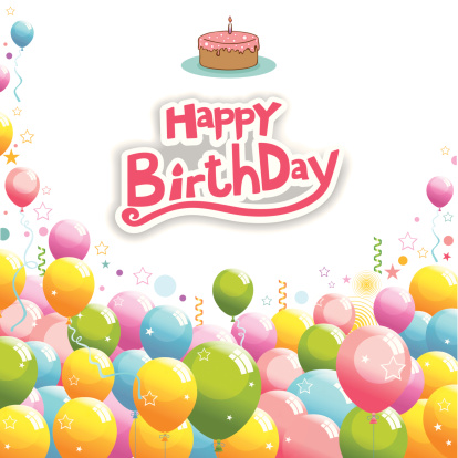 Happy Birthday Stock Illustration - Download Image Now - Abstract,  Anniversary, Balloon - iStock