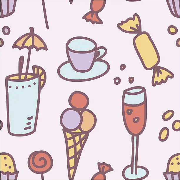 Vector illustration of pattern sweets