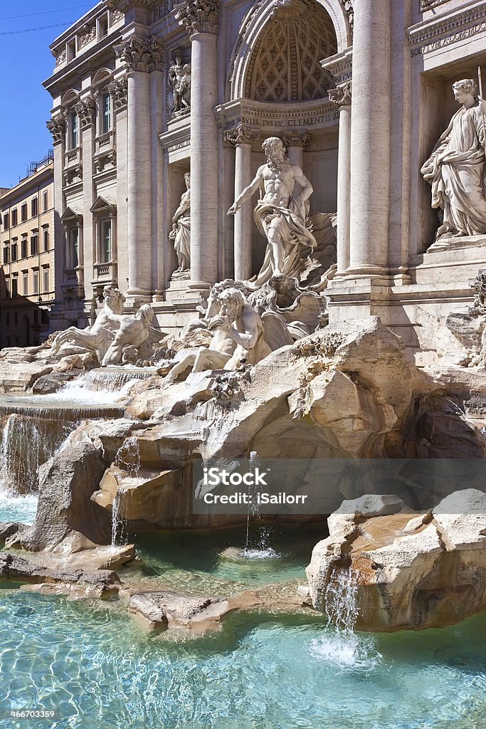 Fountain di Trevi Fountain di Trevi - most famous fountain in Rome, Italy Ancient Stock Photo