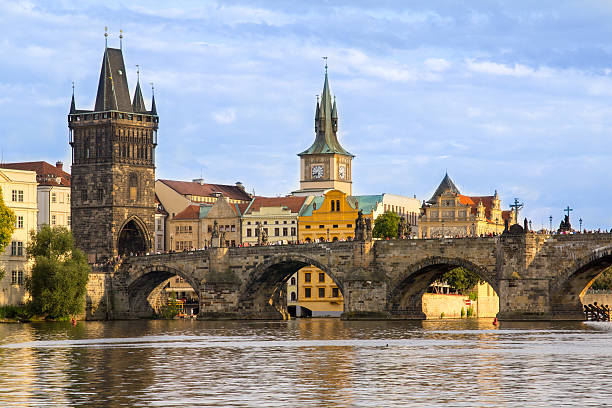 istock Charles bridge in the sunset 466703788