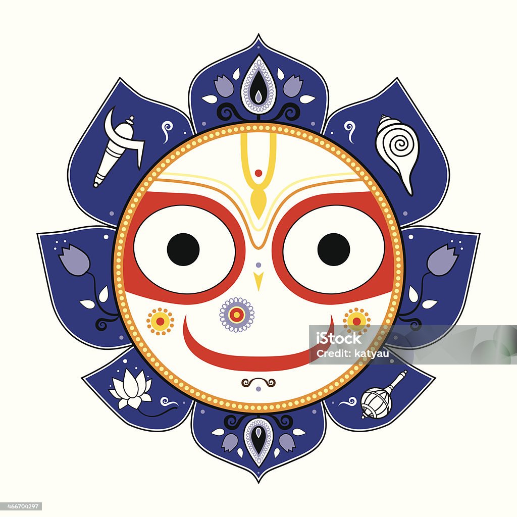 Jagannath.  Indian Dio dell'universo. - arte vettoriale royalty-free di Amore