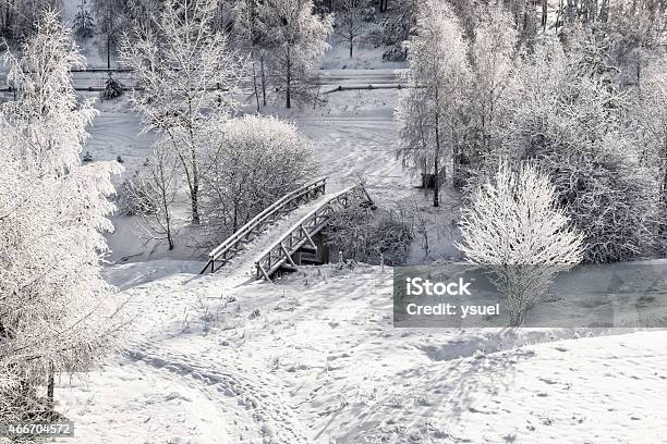 Wooden Bridge From Above Stock Photo - Download Image Now - 2015, Aerial View, Backgrounds