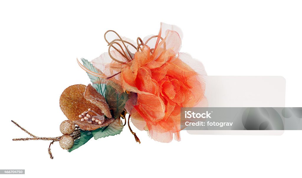 Favor with tulle and satin. Favor with tulle and satin on white background. 2015 Stock Photo