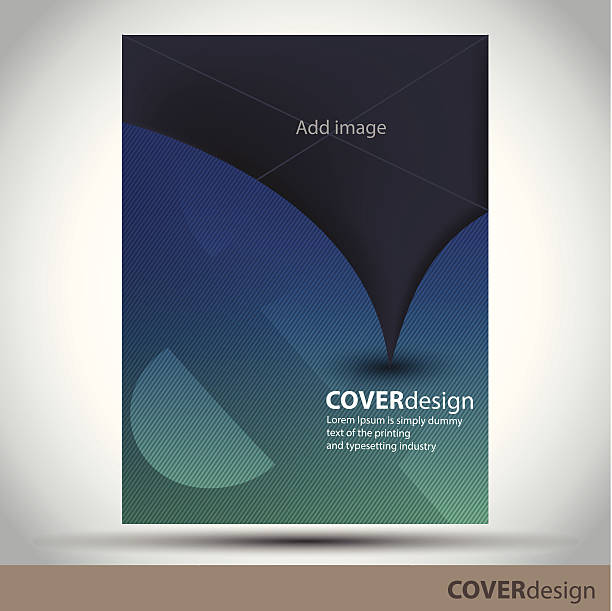 Conception de couverture de livre avec gris, de bleu et de vert couleurs - Illustration vectorielle