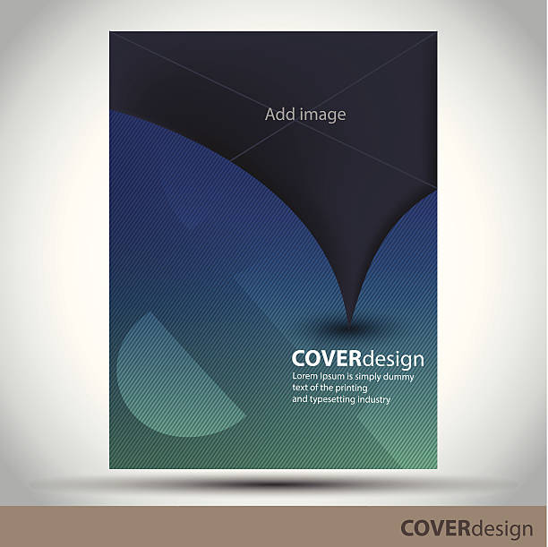 Vector brochure, flyer, cover design template with blue background vector art illustration