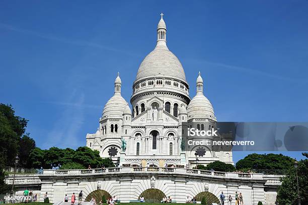 Sacrécoeur Basilica In Paris Stock Photo - Download Image Now - 2015, Arch - Architectural Feature, Architectural Dome