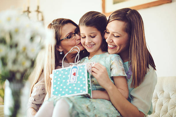 istock Opening a mother's day present together 466709324