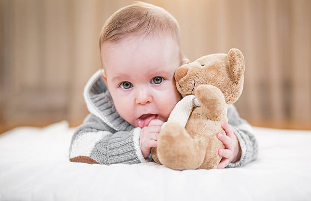 Baby and teddy bears