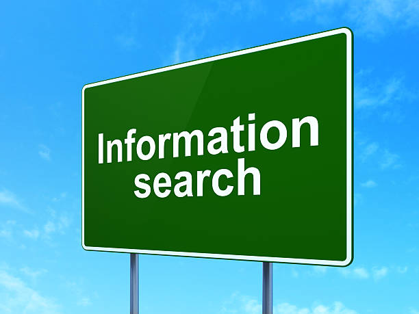 istock Information Search on road sign background 466716821