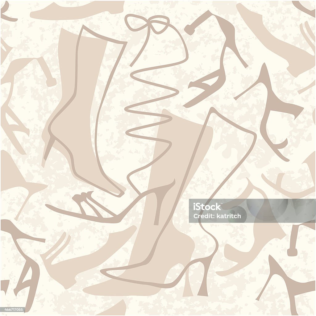 Бесшовный Женские кроссовки рисунком - Векторная графика Абстрактный роялти-фри