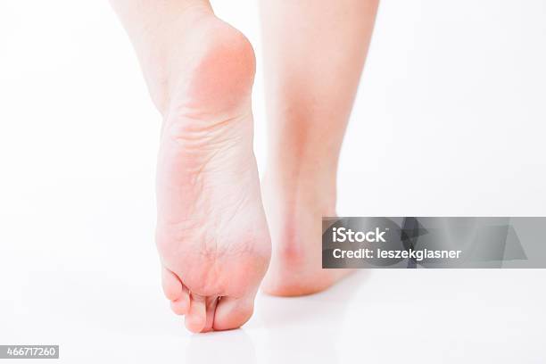 Beautiful Wellgroomed Womens Feet Walking Stock Photo - Download Image Now - 2015, Adult, Body Care