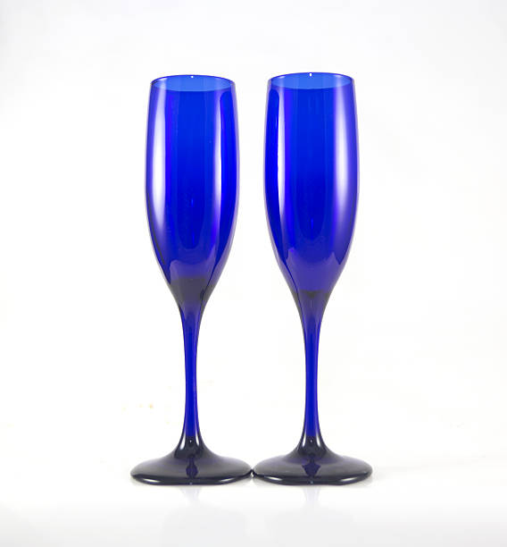 istock Dual Champagne Glasses on White 466719678