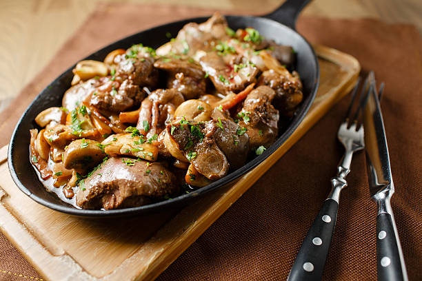 istock Liver baked with mushrooms, bacon and herbs 466720534