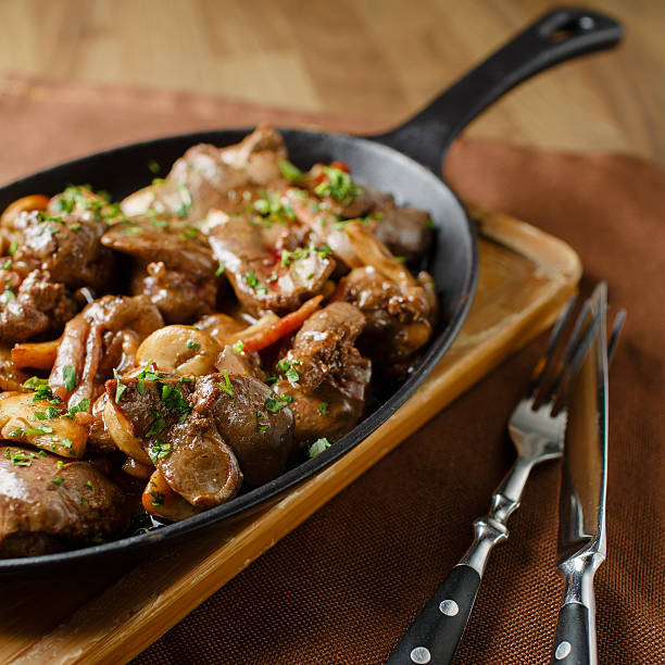 istock Liver baked with mushrooms, bacon and herbs 466720558