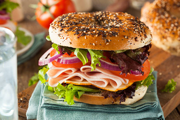 istock Healthy Turkey Sandwich on a Bagel 466722968