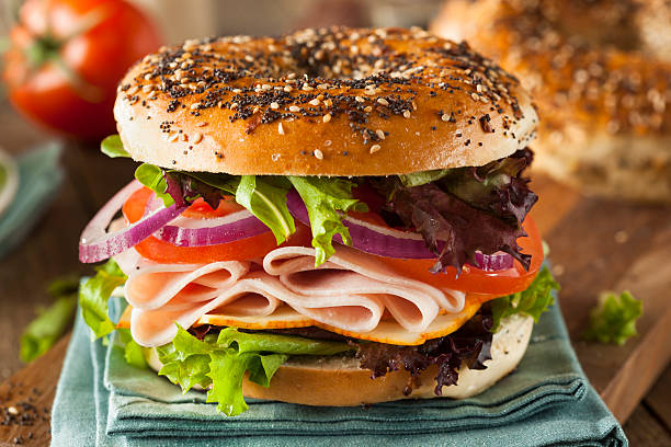 istock Healthy Turkey Sandwich on a Bagel 466723002