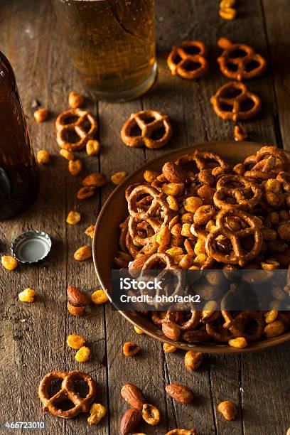 Seasoned Pub Snack Mix Stock Photo - Download Image Now - 2015, Almond, Appetizer