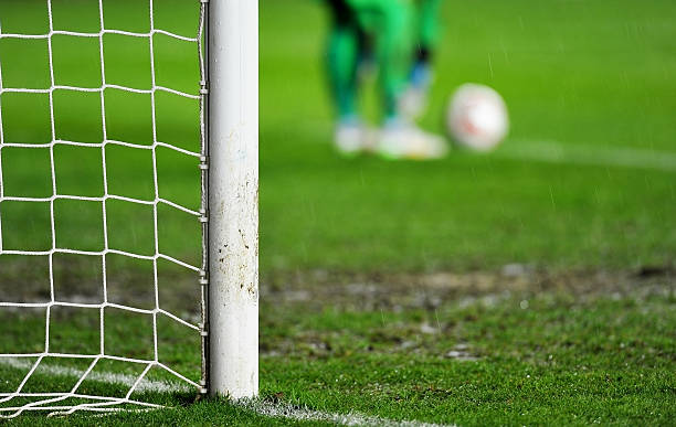 istock Goalkeeper preparing for goal kick 466724300