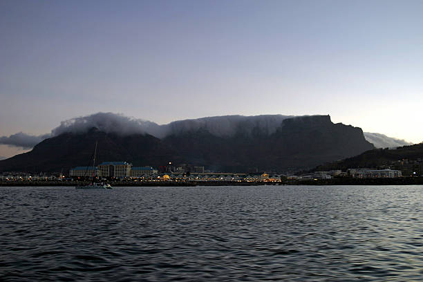Table mountain and harbor in Cape Town, South Africa