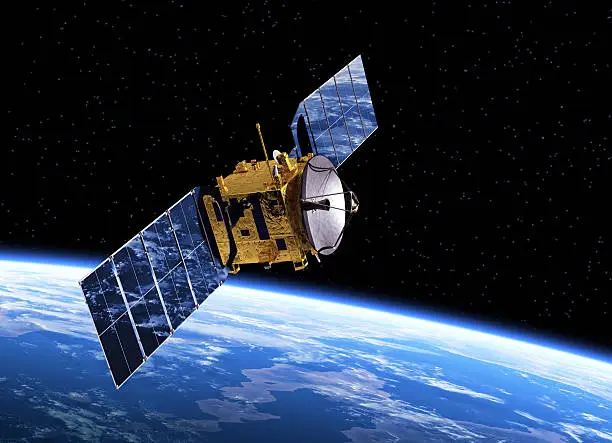 Photo of Communication Satellite Orbiting Earth