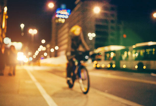 istock Blurred bicyclist in the city 466728690