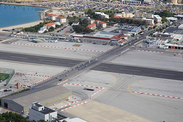 istock Gibraltar Airport and Crossing Road 466728723