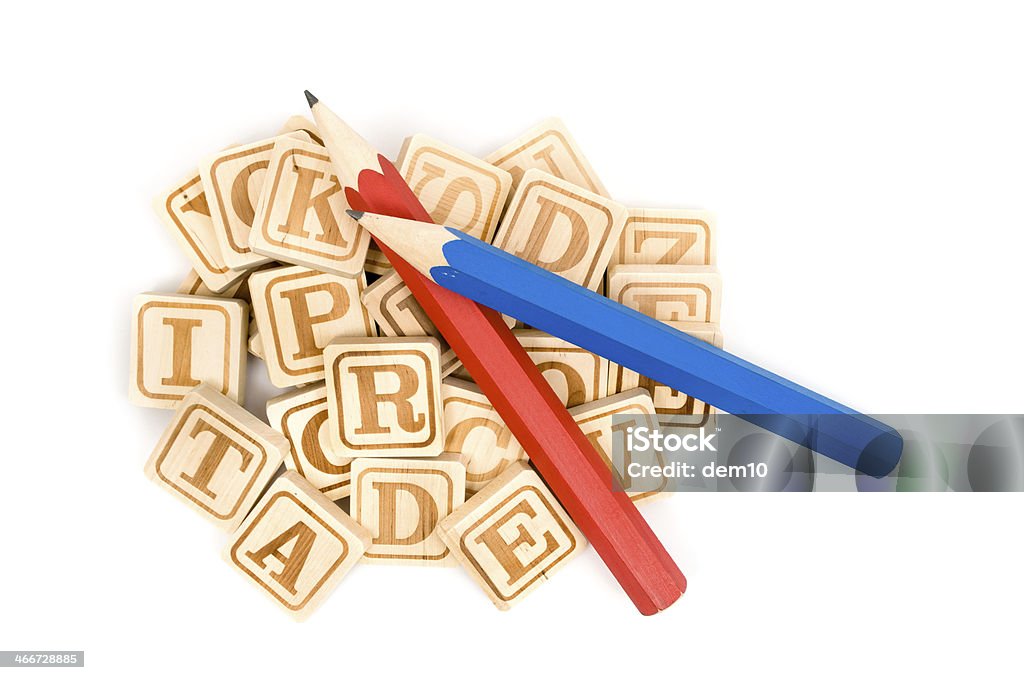 Wooden Alphabet Blocks Wooden alphabet blocks, isolated on white Alphabet Stock Photo