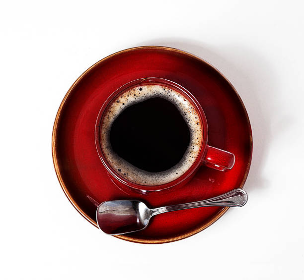 istock Red cup of coffee on a saucer 466729150