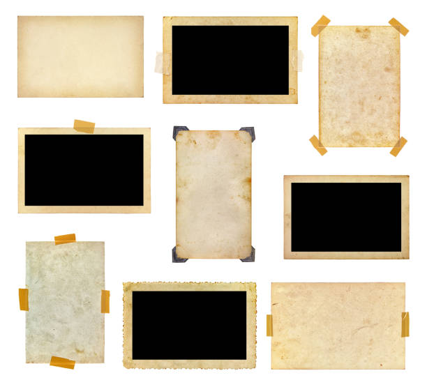 istock Set of vintage photos with nothing on them 466731986