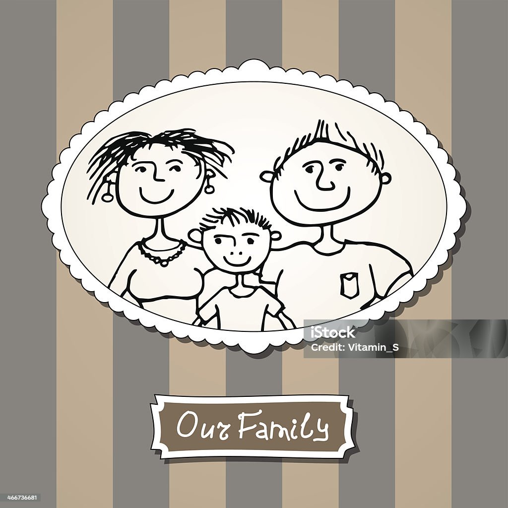 Family picture with parents and son Vector: Family picture with parents and son Adult stock vector