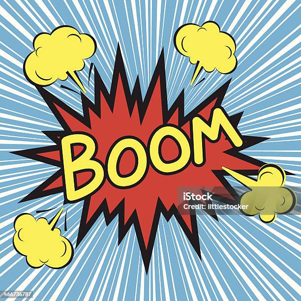 Boom Comic Rede Blase Vektorillustration Stock Vektor Art und mehr Bilder von Abfeuern - Abfeuern, Bang - englischer Begriff, Abstrakt