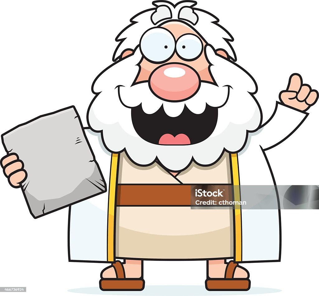 Cartoon Moses Idea Stock Illustration - Download Image Now - Law, Number  10, Moses - Religious Figure - iStock