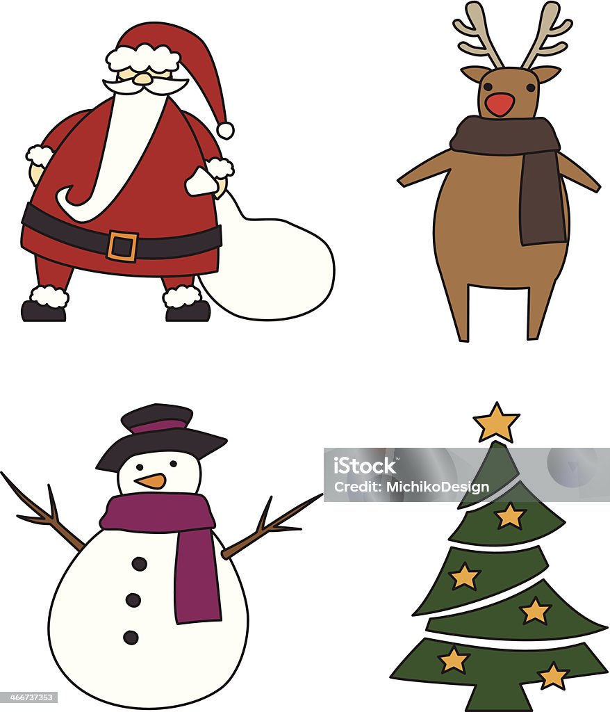 Boże Narodzenie elementy - Grafika wektorowa royalty-free (Bałwan śniegowy)