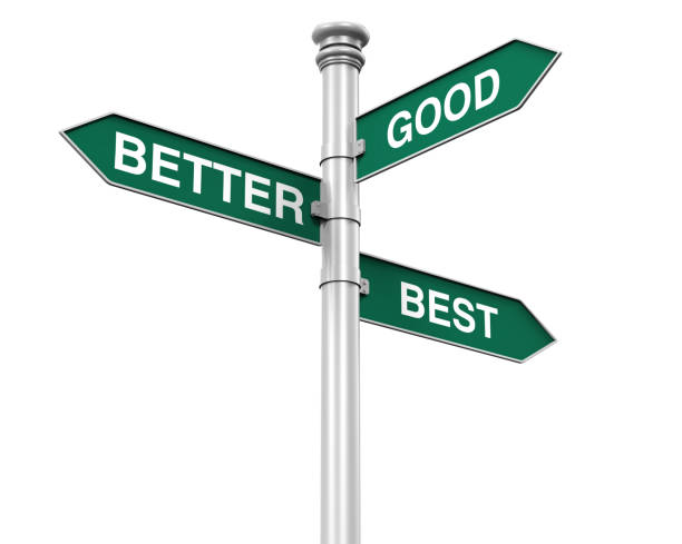 istock Direction Sign of Good, Better, and Best 466737956